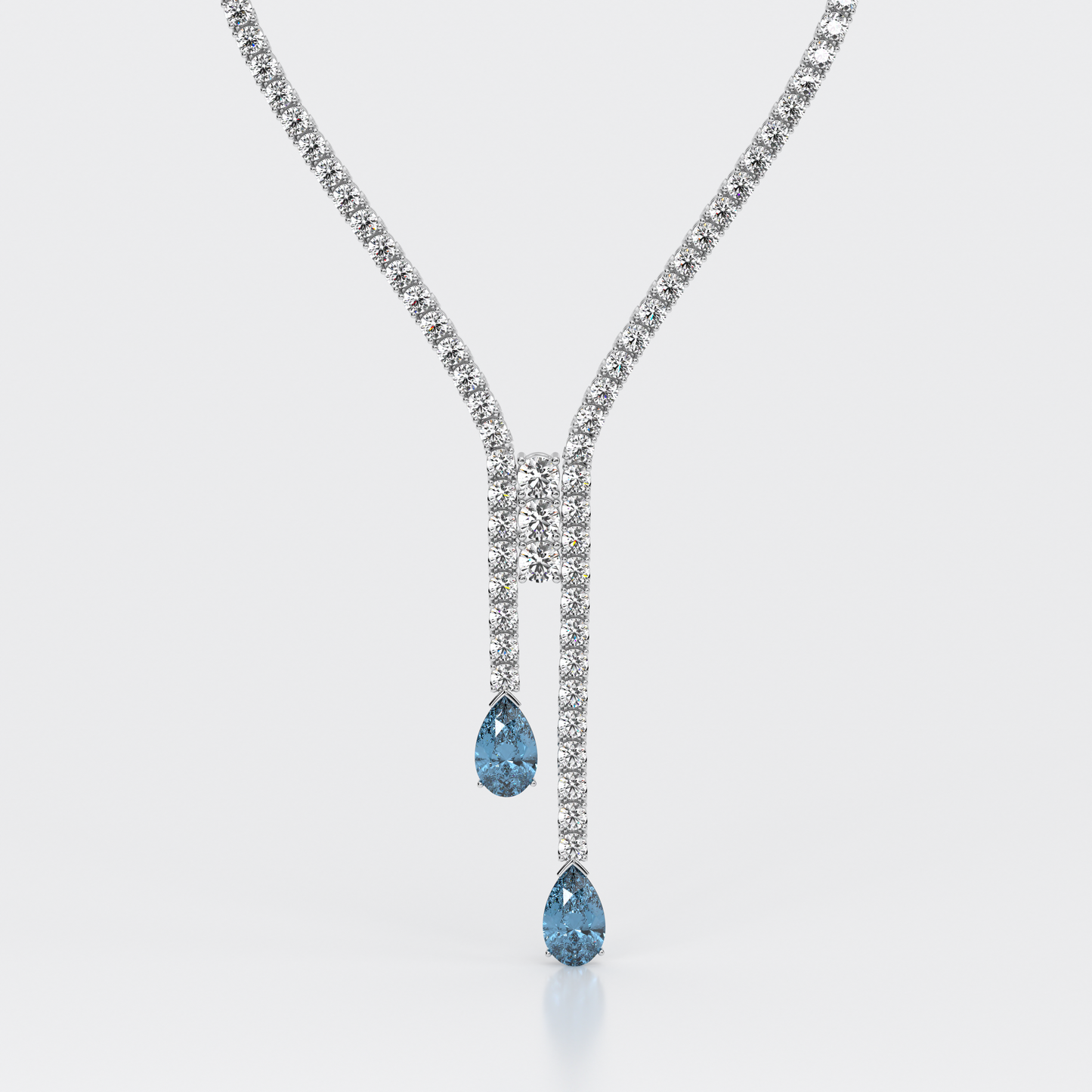 Lussolo Celeste Duo Tennis Necklace